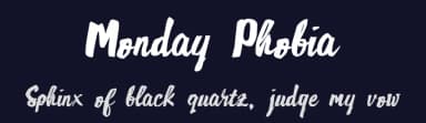 Monday Phobia by Kurnia Setyadi — Script Handwritten Font — thumbnail 2