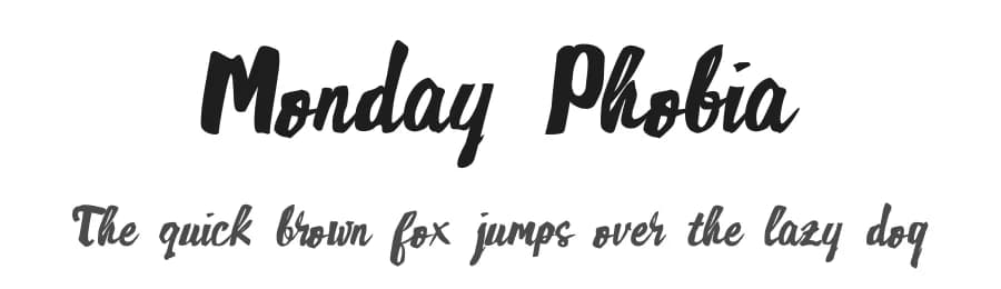 Monday Phobia by Kurnia Setyadi — Script Handwritten Font
