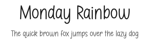 Monday Rainbow by 7NTypes — Script Handwritten Font