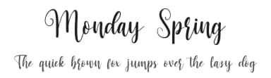 Monday Spring by Bearytype — Script Handwritten Font — thumbnail 1