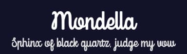 Mondella by www.movefont .com — Script Handwritten Font — thumbnail 2