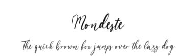 Mondeste by Hugefonts — Script Handwritten Font — thumbnail 1