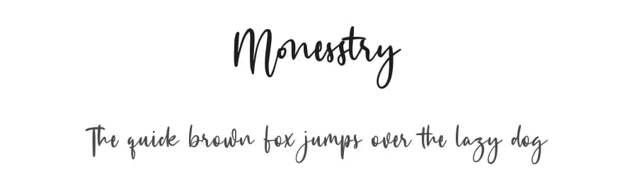 Monesstry by Maulana Creative — Script Handwritten Font