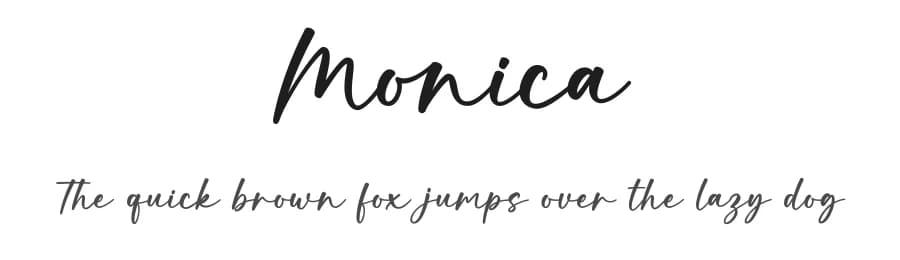 Monica by Graphix Line Studio — Script Handwritten Font