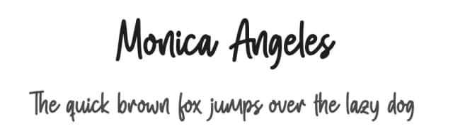 Monica Angeles by Aveni Letter Type — Script Handwritten Font