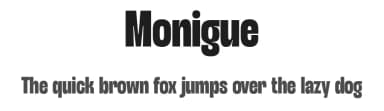 Monigue by Zarma Type Foundry — Sans Serif Font — thumbnail 1