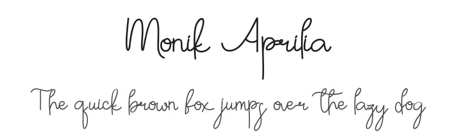 Monik Aprilia by nomlimofont — Script Handwritten Font