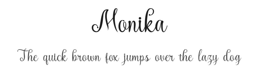 Monika by Rezastudio — Script Handwritten Font