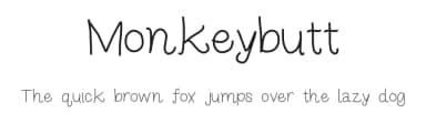Monkeybutt by Sabrina Schleiger — Script Handwritten Font — thumbnail 1