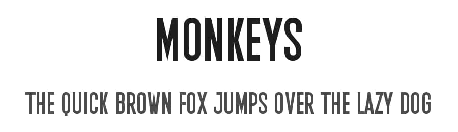 Monkeys by Graphicxell — Sans Serif Font