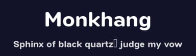Monkhang by Jipatype — Sans Serif Font — thumbnail 2