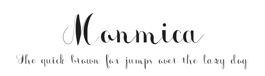 Monmica by Aga Silva — Script Handwritten Font