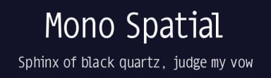 Mono Spatial by Manfred Klein — Sans Serif Font — thumbnail 2