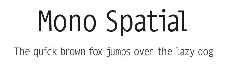 Mono Spatial by Manfred Klein — Sans Serif Font