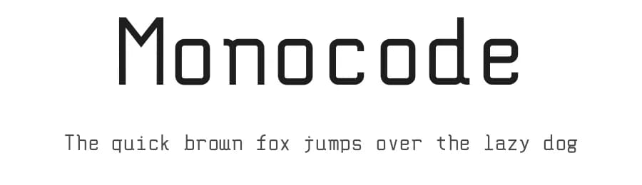 Monocode by Khalid M — Sans Serif Font