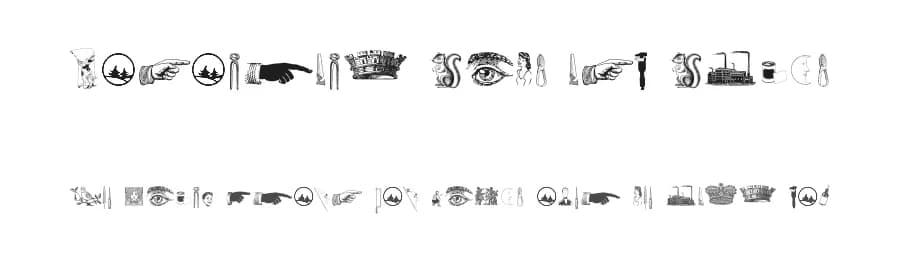 Monocracy Cuts and Clips by Paulo W — Dingbats Font