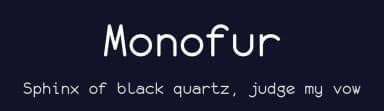Monofur by Tobias Benjamin Köhler — Sans Serif Font — thumbnail 2