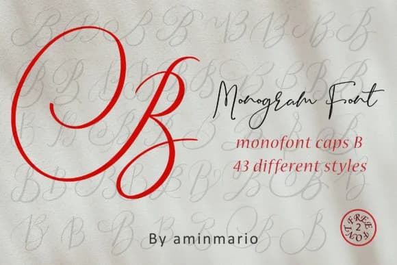Monogram B by aminmario — Script Handwritten Font