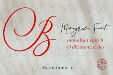 Monogram B by aminmario — Script Handwritten Font — thumbnail 1