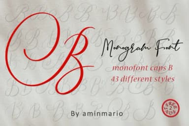Monogram B by aminmario — Script Handwritten Font — thumbnail 5
