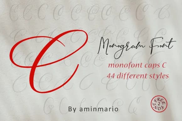 Monogram C by aminmario — Script Handwritten Font