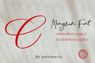 Monogram C by aminmario — Script Handwritten Font — thumbnail 5
