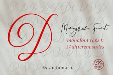 Monogram D by aminmario — Script Handwritten Font — thumbnail 1