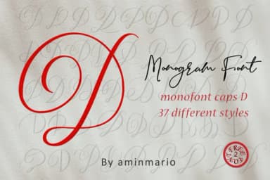 Monogram D by aminmario — Script Handwritten Font — thumbnail 5