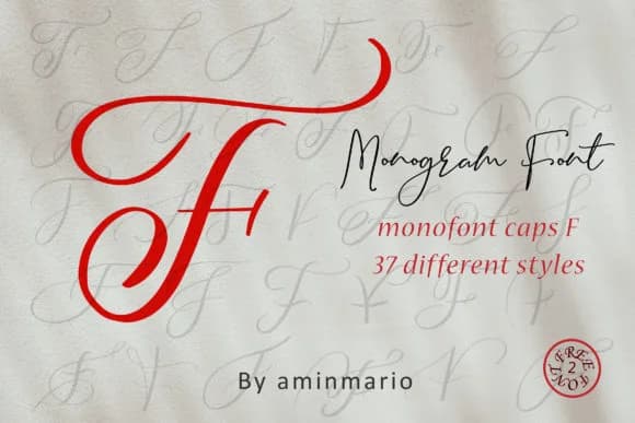Monogram F by aminmario — Script Handwritten Font