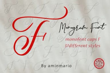 Monogram F by aminmario — Script Handwritten Font — thumbnail 5