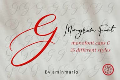 Monogram G by aminmario — Script Handwritten Font — thumbnail 5