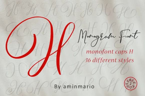 Monogram H by aminmario — Script Handwritten Font
