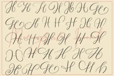 Monogram H by aminmario — Script Handwritten Font — thumbnail 4