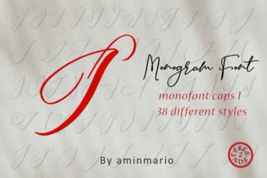 Monogram I by aminmario — Script Handwritten Font — thumbnail 5