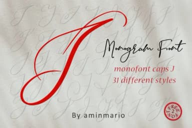 Monogram J by aminmario — Script Handwritten Font — thumbnail 5