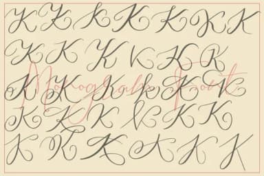 Monogram K by aminmario — Script Handwritten Font — thumbnail 4