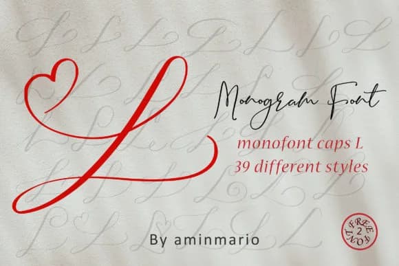 Monogram L by aminmario — Script Handwritten Font