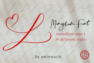 Monogram L by aminmario — Script Handwritten Font — thumbnail 5