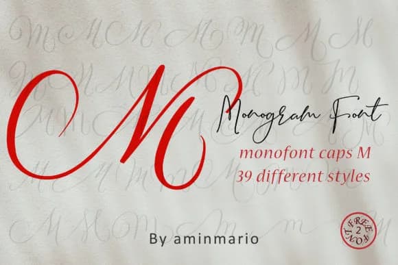 Monogram M by aminmario — Script Handwritten Font