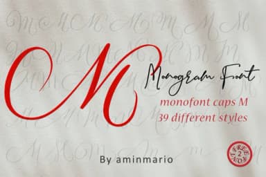 Monogram M by aminmario — Script Handwritten Font — thumbnail 4