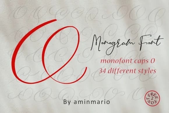 Monogram O by aminmario — Script Handwritten Font