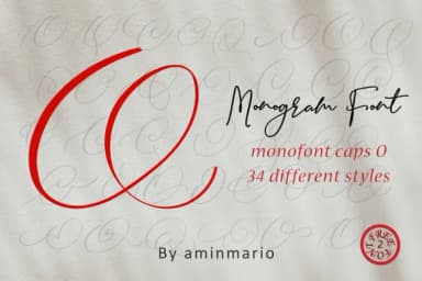 Monogram O by aminmario — Script Handwritten Font — thumbnail 5