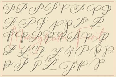 Monogram P by aminmario — Script Handwritten Font — thumbnail 4
