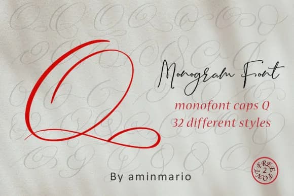 Monogram Q by aminmario — Script Handwritten Font