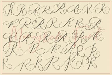 Monogram R by aminmario — Script Handwritten Font — thumbnail 4