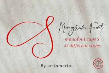 Monogram S by aminmario — Script Handwritten Font — thumbnail 1
