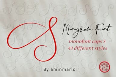 Monogram S by aminmario — Script Handwritten Font — thumbnail 5