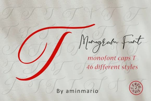 Monogram T by aminmario — Script Handwritten Font