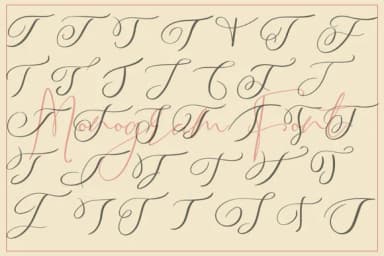 Monogram T by aminmario — Script Handwritten Font — thumbnail 4