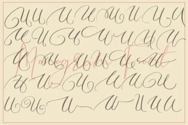 Monogram U by aminmario — Script Handwritten Font — thumbnail 4